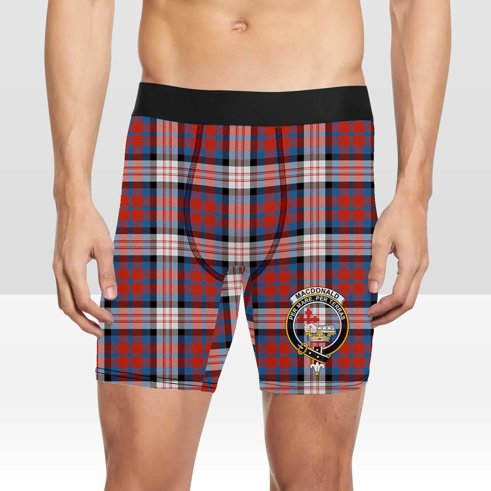 ScotsTee Shop Scottish MacDonald Dress Irish Ancient Crest Tartan Boxer Shorts