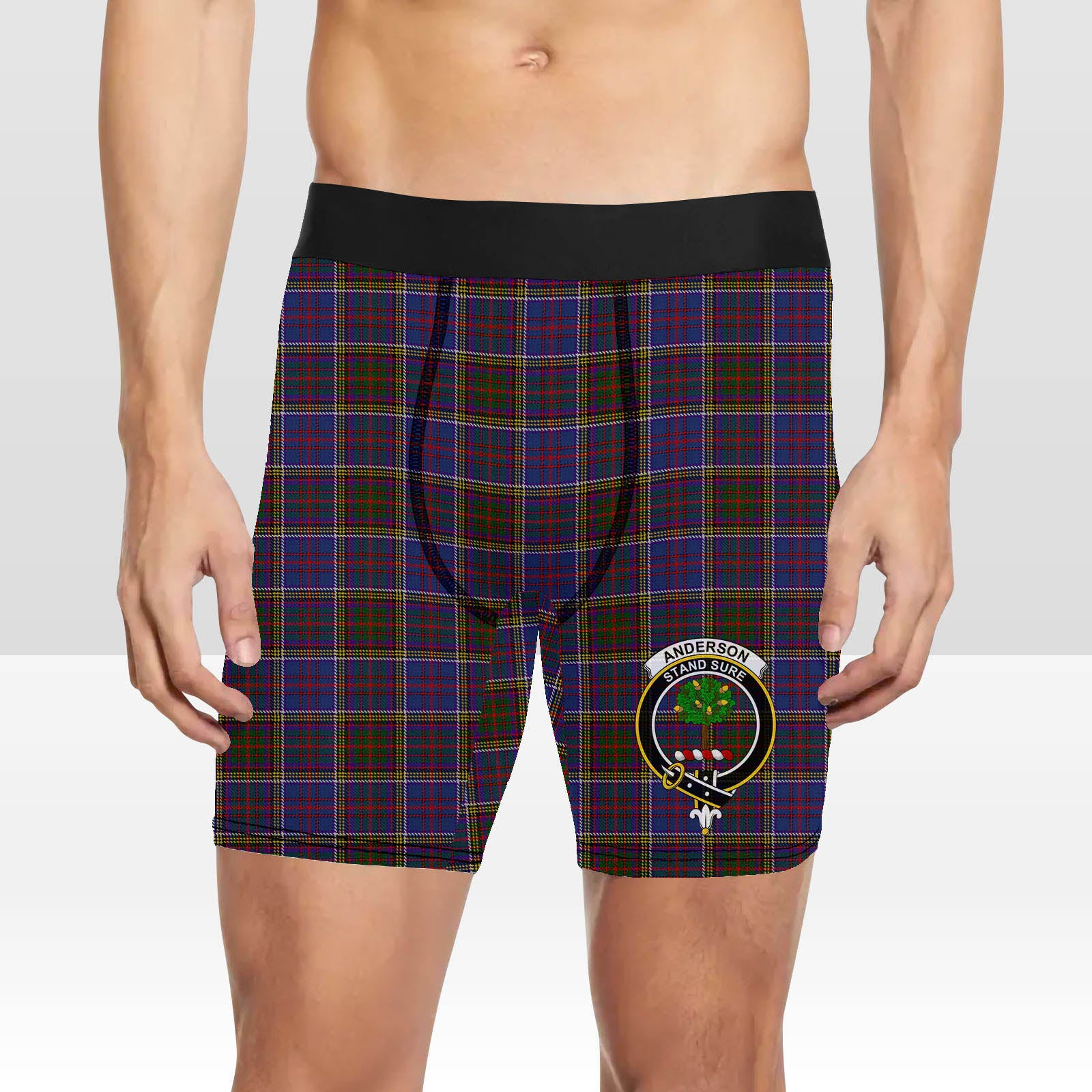 ScotsTee Shop Scottish Anderson W L Anderson, Stirling Crest Tartan Boxer Shorts