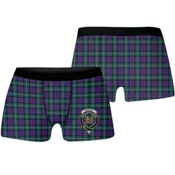 ScotsTee Shop Scottish Baillie Highland Society Modern Crest Tartan Boxer Shorts
