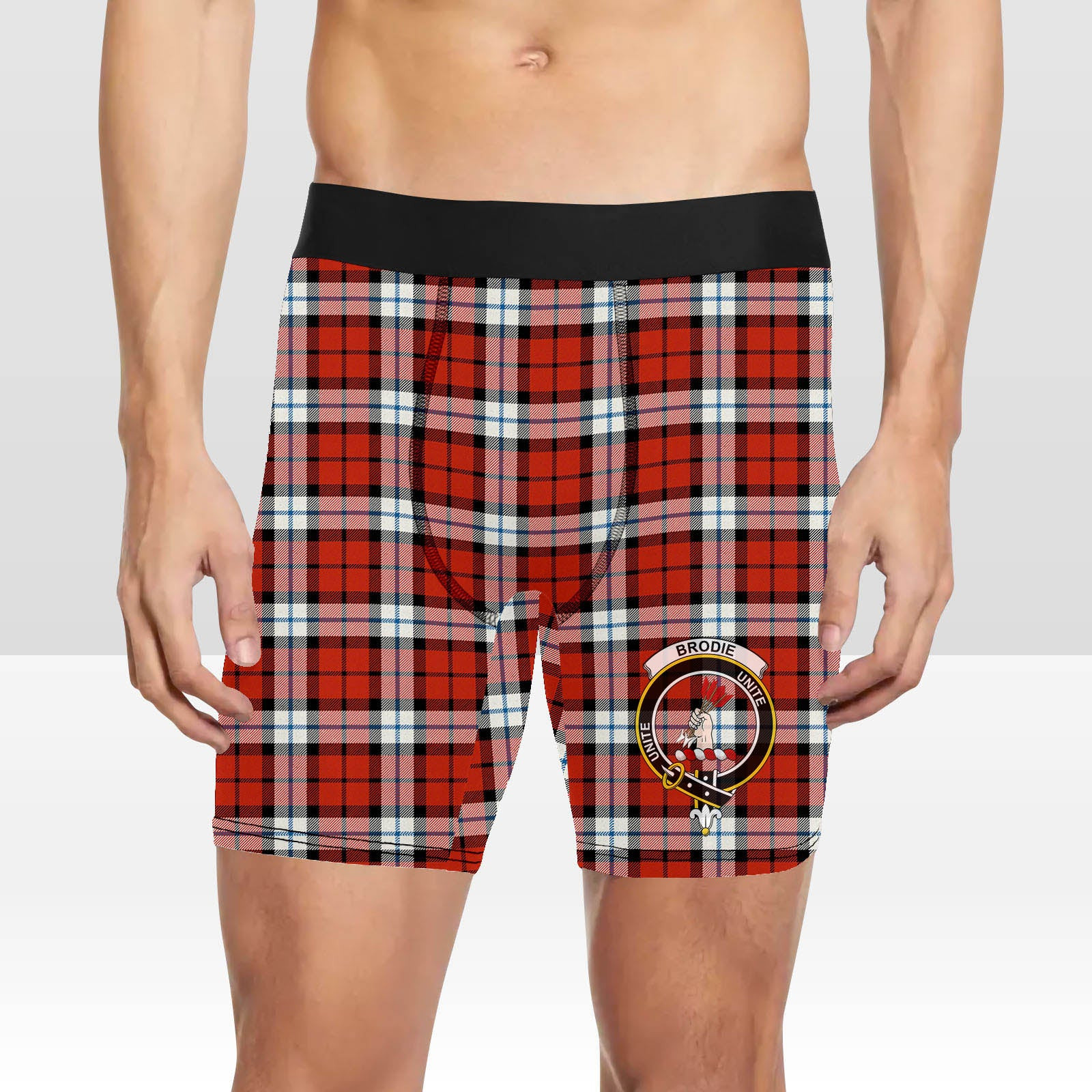 ScotsTee Shop Scottish Brodie Dress Ancient Crest Tartan Boxer Shorts