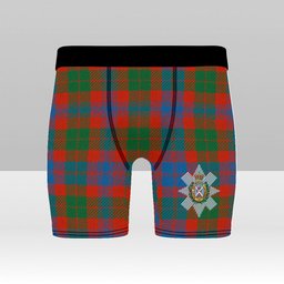 ScotsTee Shop Scottish Black Watch Pipe Band Ancient Crest Tartan Boxer Shorts