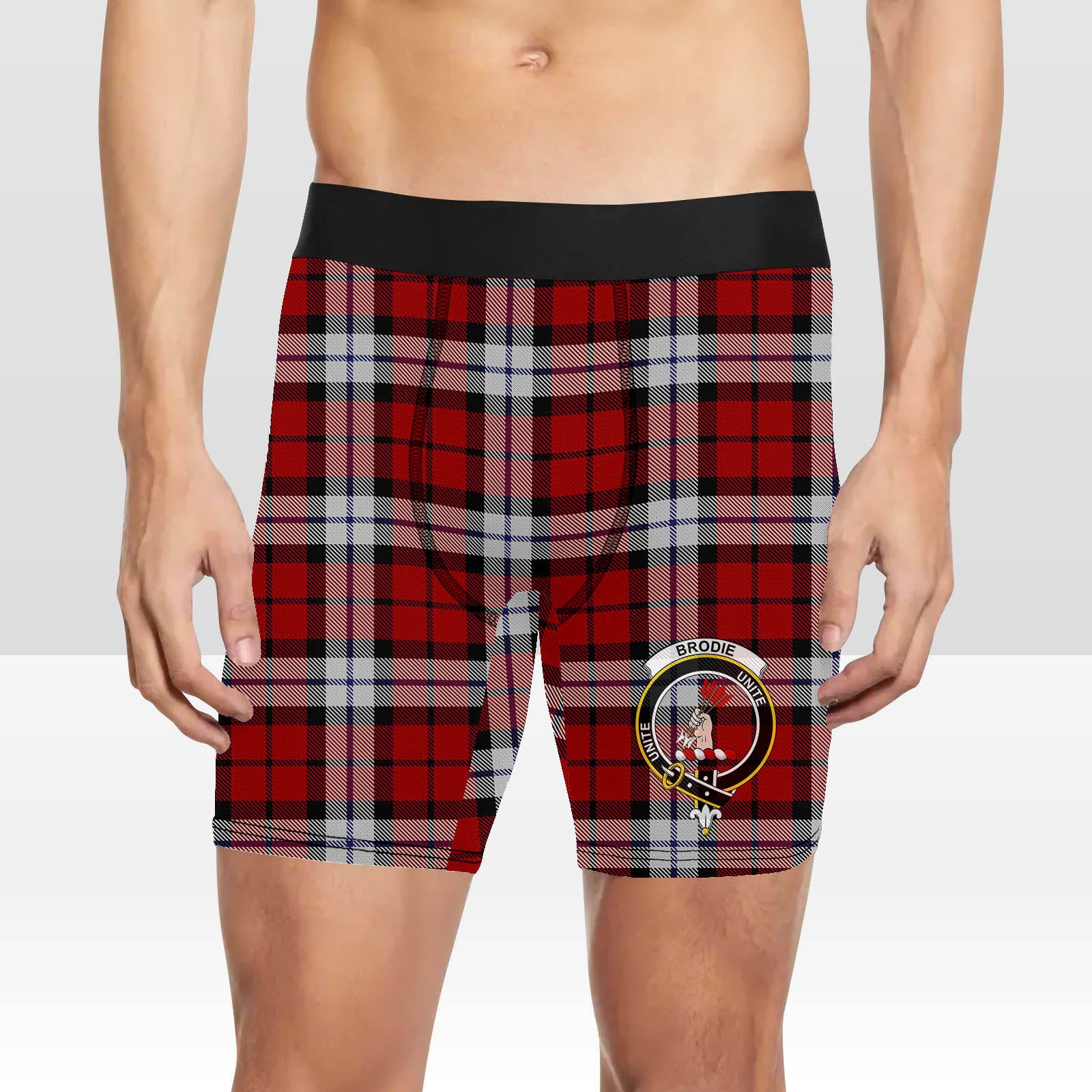 ScotsTee Shop Scottish Brodie Dress Crest Tartan Boxer Shorts
