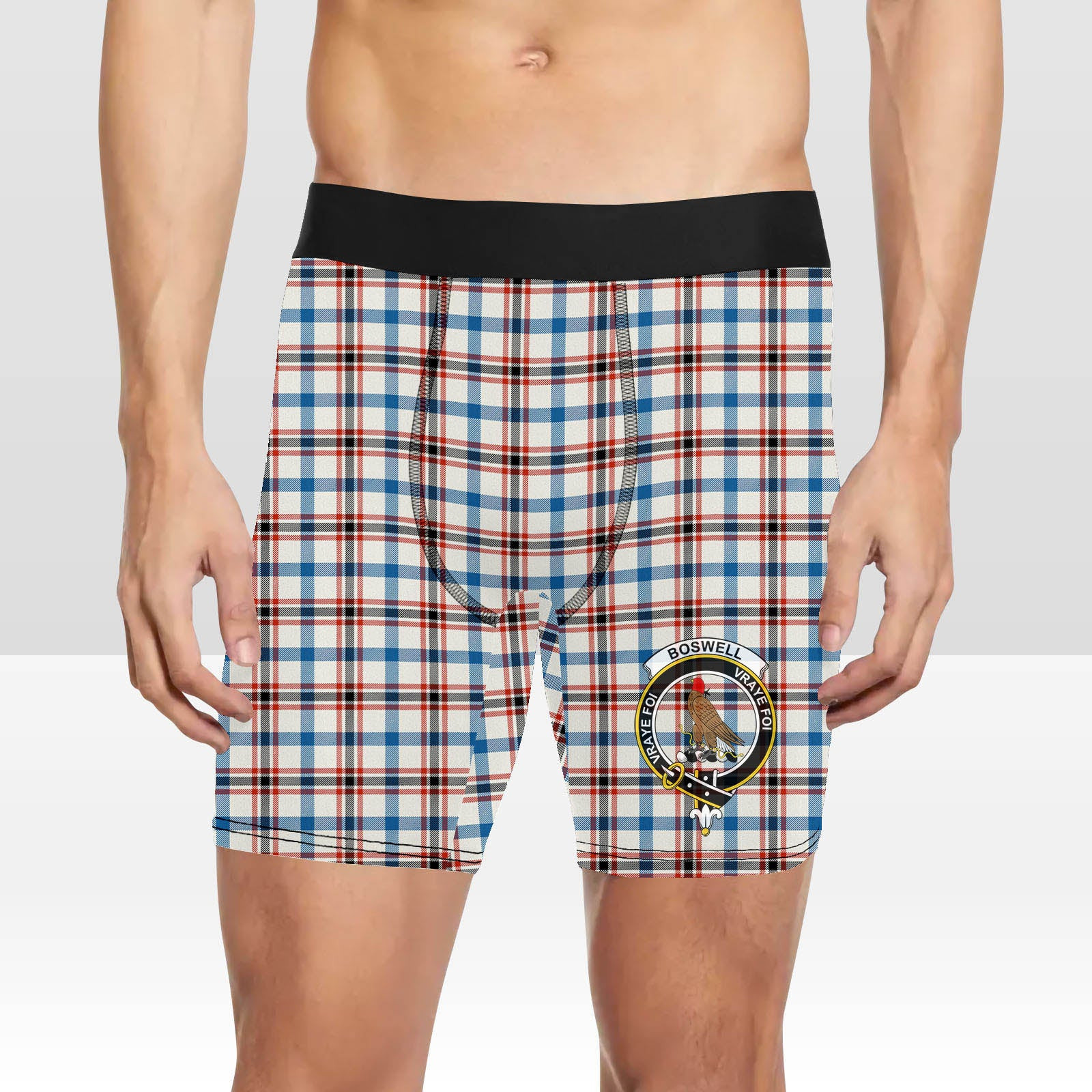 ScotsTee Shop Scottish Boswell Dress Ancient Crest Tartan Boxer Shorts