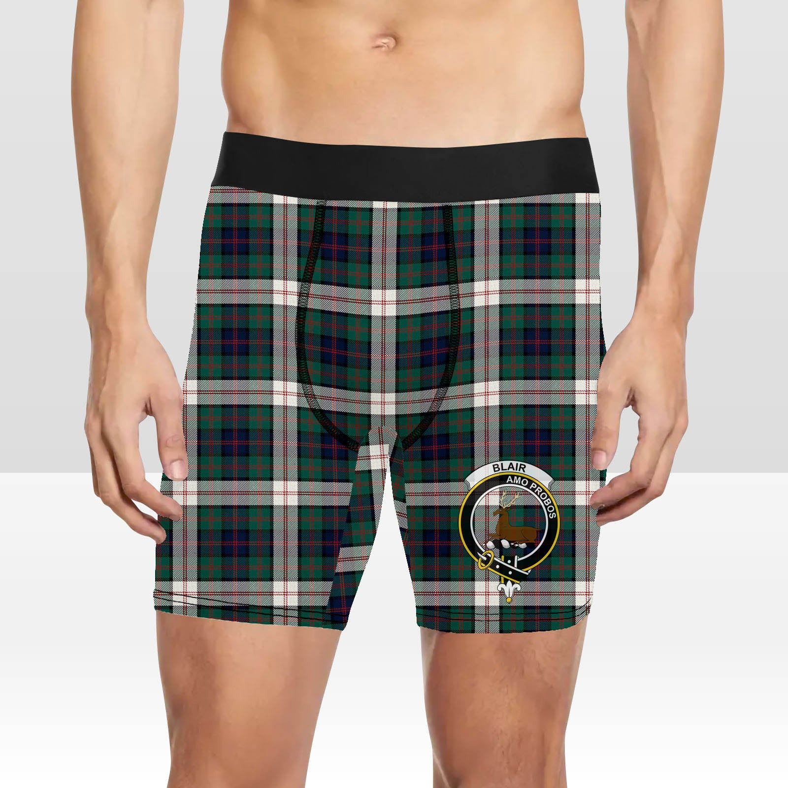 ScotsTee Shop Scottish Blair Dress Modern Crest Tartan Boxer Shorts