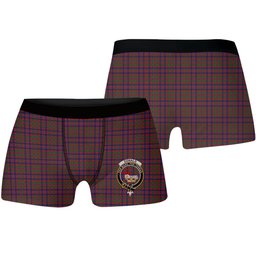 ScotsTee Shop Scottish Donald of Boisdale Crest Tartan Boxer Shorts