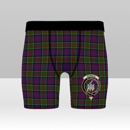 ScotsTee Shop Scottish Donald of Clan Ranald Modern Crest Tartan Boxer Shorts