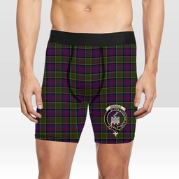 ScotsTee Shop Scottish Donald of Clan Ranald Modern Crest Tartan Boxer Shorts