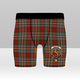 ScotsTee Shop Scottish Chattan brown stripe variation Crest Tartan Boxer Shorts