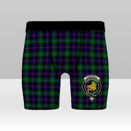 ScotsTee Shop Scottish Campbel of Cawdor Modern Crest Tartan Boxer Shorts