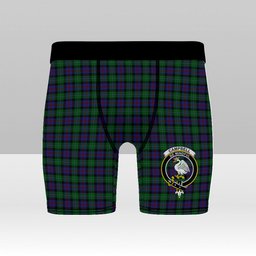 ScotsTee Shop Scottish Campbell of Cawdor Crest Tartan Boxer Shorts