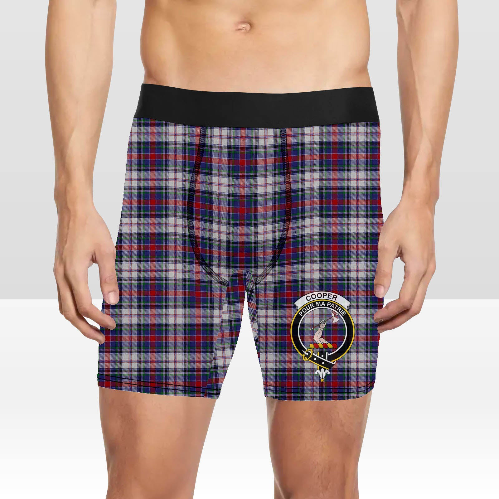 ScotsTee Shop Scottish Cooper Dress Dalgliesh 1 Crest Tartan Boxer Shorts