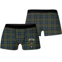 ScotsTee Shop Scottish Cameron of Lochiel Hunting Modern Crest Tartan Boxer Shorts