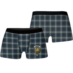 ScotsTee Shop Scottish Campbell of Lochnell Dress Crest Tartan Boxer Shorts