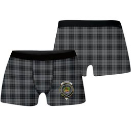 ScotsTee Shop Scottish Douglas Grey Vestiarium Scoticum Crest Tartan Boxer Shorts