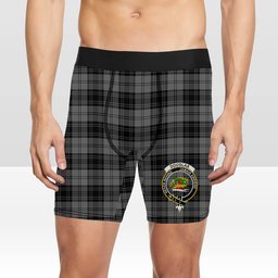 ScotsTee Shop Scottish Douglas Grey Vestiarium Scoticum Crest Tartan Boxer Shorts