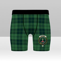 ScotsTee Shop Scottish Erskine Hunting Modern Crest Tartan Boxer Shorts