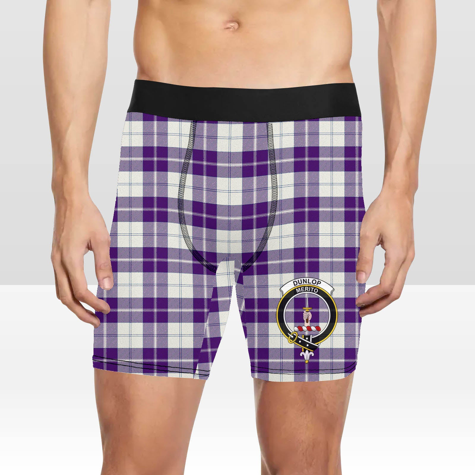 ScotsTee Shop Scottish Dunlop Dress Modern Crest Tartan Boxer Shorts