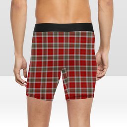 ScotsTee Shop Scottish MacLean of Duart Dress Red Crest Tartan Boxer Shorts