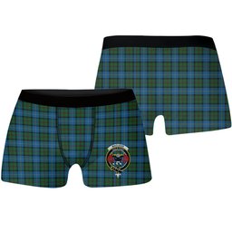 ScotsTee Shop Scottish MacLeod of Assynt Crest Tartan Boxer Shorts