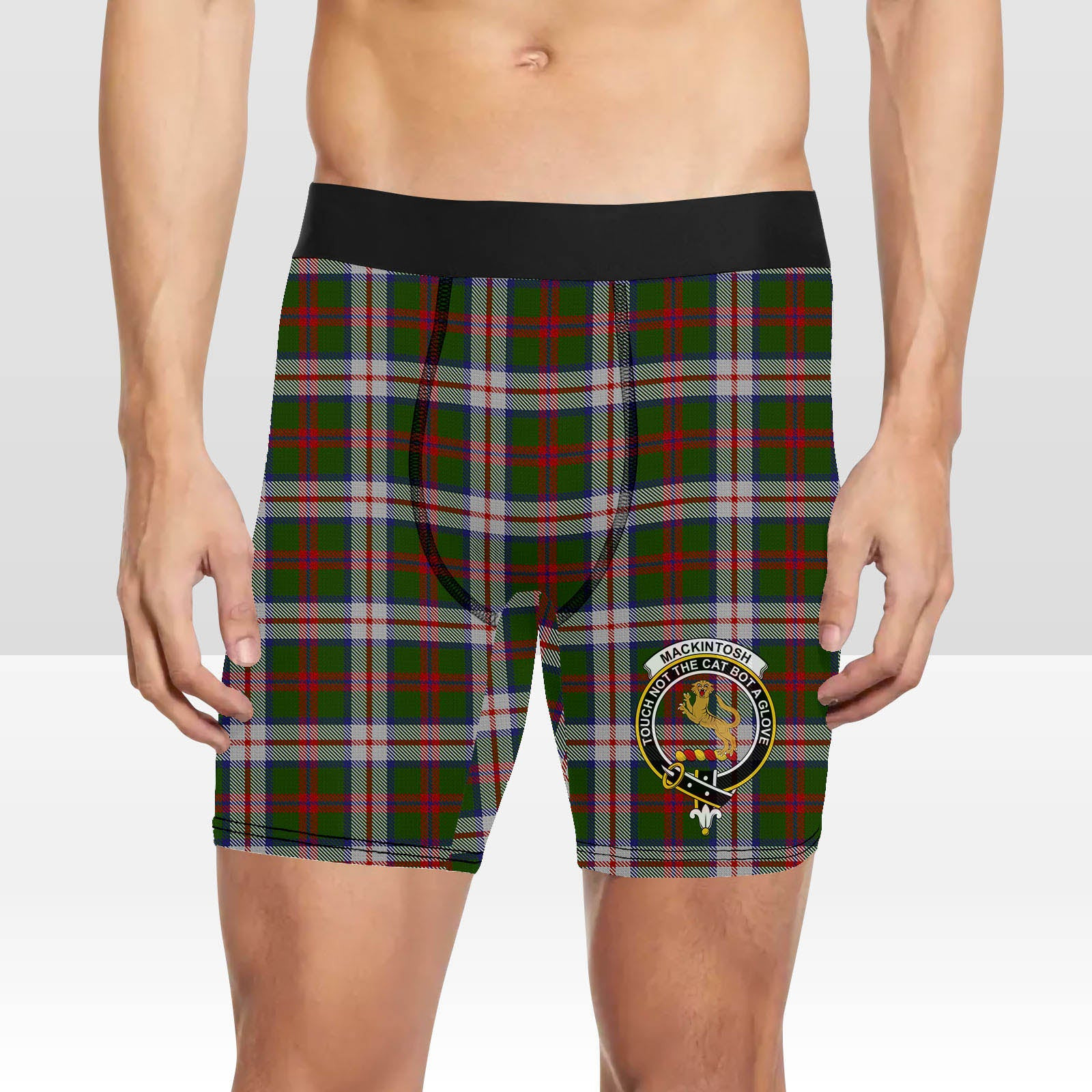 ScotsTee Shop Scottish MacKintosh Dress Scott Adie Crest Tartan Boxer Shorts