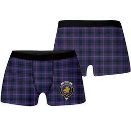 ScotsTee Shop Scottish MacIver of Strome Crest Tartan Boxer Shorts
