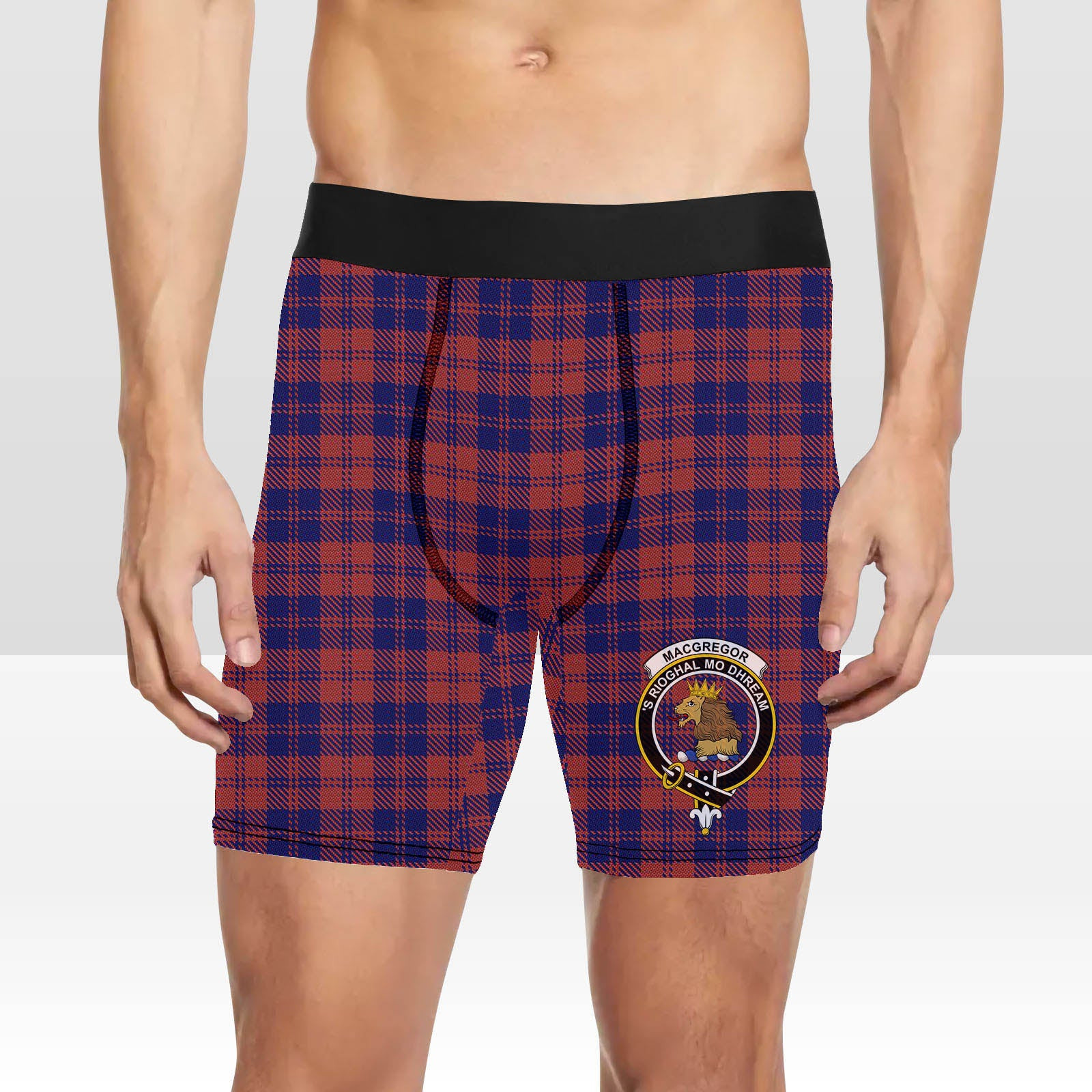 ScotsTee Shop Scottish MacGregor of Glengyle Crest Tartan Boxer Shorts