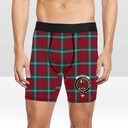 ScotsTee Shop Scottish MacLaine of Loch Buie Modern Crest Tartan Boxer Shorts