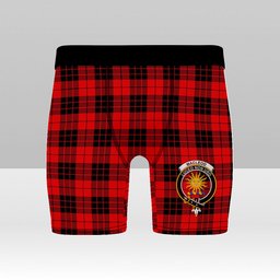 ScotsTee Shop Scottish MacLeod of Raasay Modern Crest Tartan Boxer Shorts