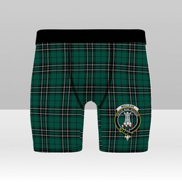 ScotsTee Shop Scottish MacLean of Duart Hunting Modern Crest Tartan Boxer Shorts