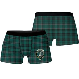 ScotsTee Shop Scottish MacLean of Duart Hunting Modern Crest Tartan Boxer Shorts