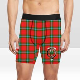 ScotsTee Shop Scottish MacLaine of Loch Buie Crest Tartan Boxer Shorts