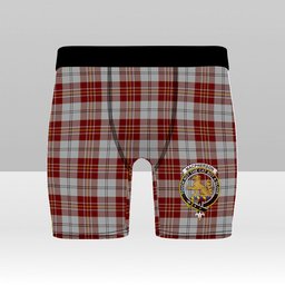 ScotsTee Shop Scottish MacPherson Dress Burgundy Dance Crest Tartan Boxer Shorts