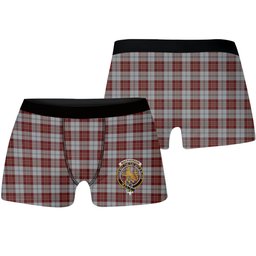 ScotsTee Shop Scottish MacPherson Dress Burgundy Dance Crest Tartan Boxer Shorts