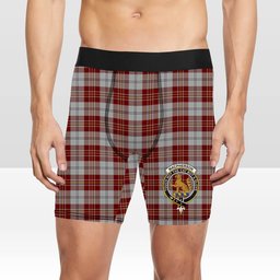 ScotsTee Shop Scottish MacPherson Dress Burgundy Dance Crest Tartan Boxer Shorts