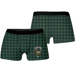 ScotsTee Shop Scottish McDonald of The Isles Crest Tartan Boxer Shorts