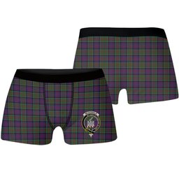 ScotsTee Shop Scottish McDonald of Clan Ranald Modern Crest Tartan Boxer Shorts