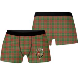 ScotsTee Shop Scottish McDonald of Kingsburgh Ancient Crest Tartan Boxer Shorts
