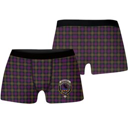 ScotsTee Shop Scottish McDonell Of Glengarry Modern Crest Tartan Boxer Shorts