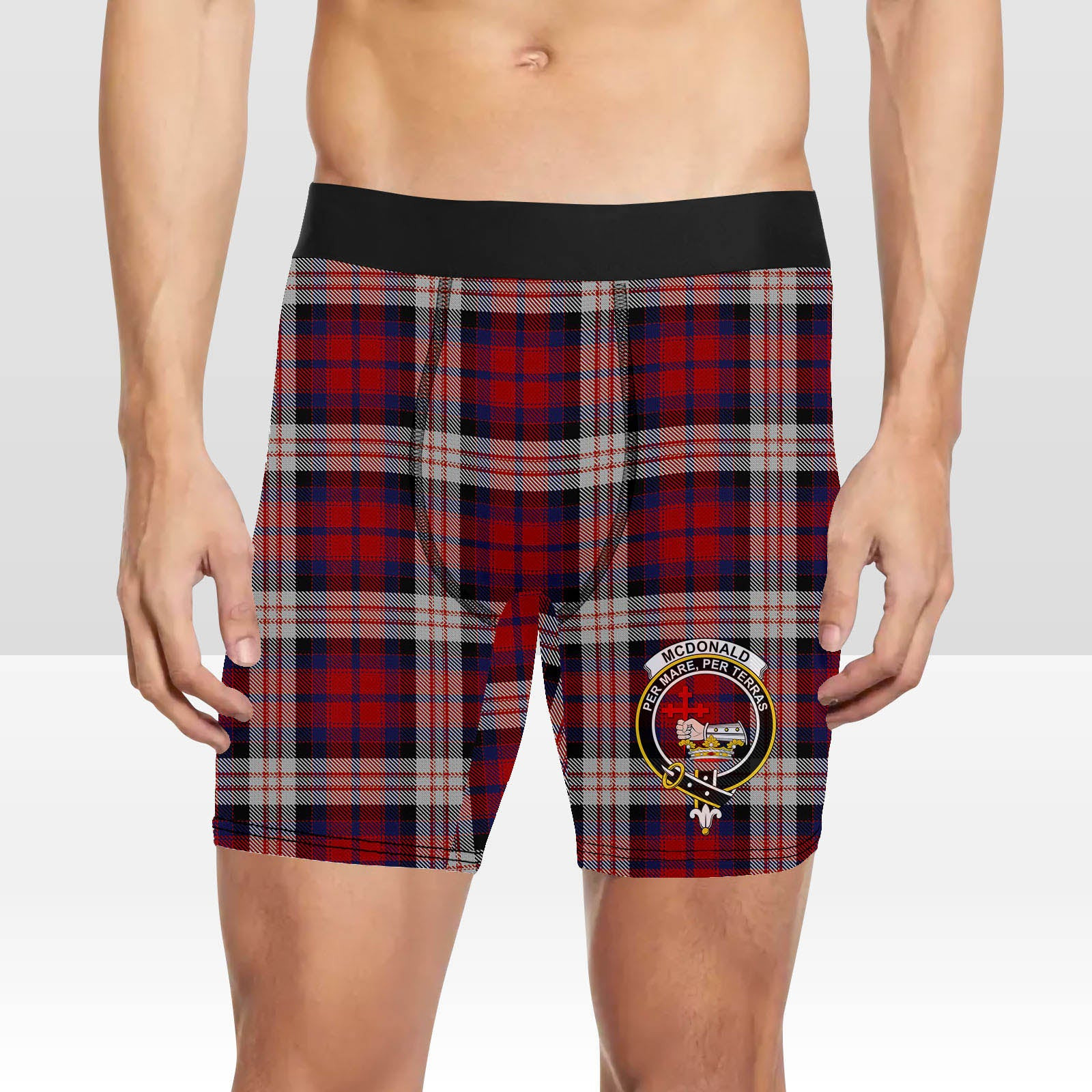 ScotsTee Shop Scottish McDonald Dress Irish Crest Tartan Boxer Shorts
