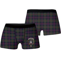 ScotsTee Shop Scottish McDonald of Clan Ranald Crest Tartan Boxer Shorts