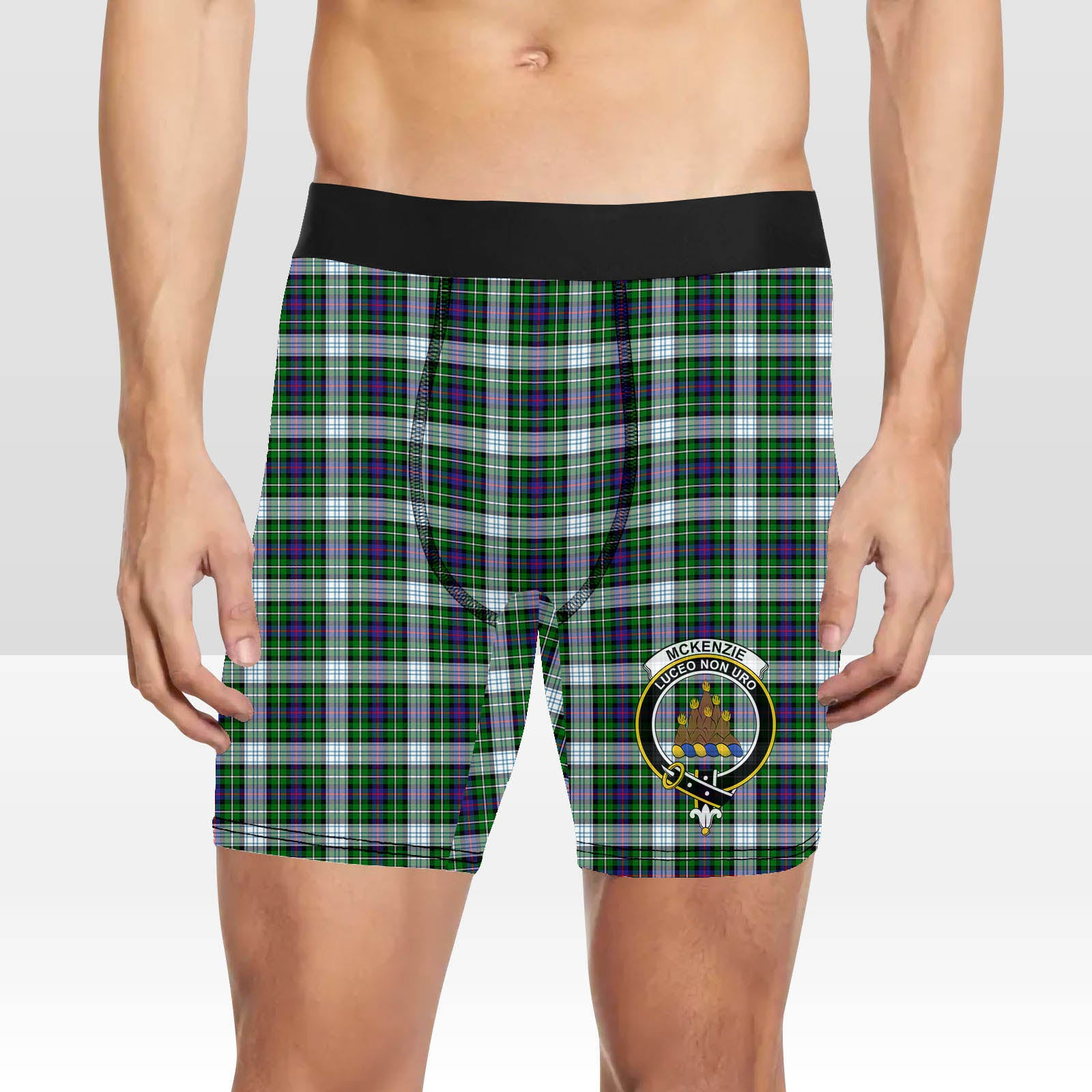 ScotsTee Shop Scottish McKenzie Dress Modern Crest Tartan Boxer Shorts
