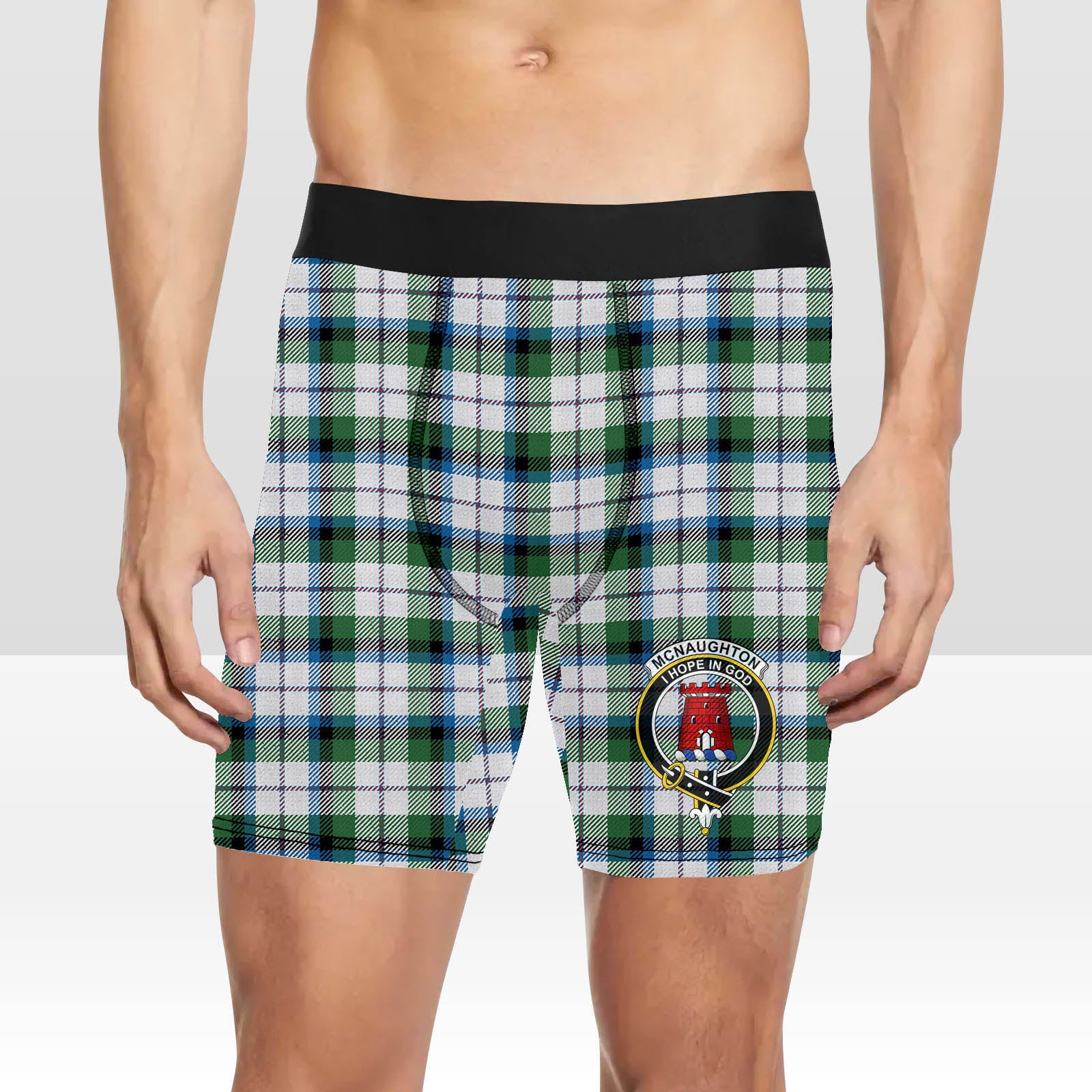 ScotsTee Shop Scottish McNaughton Dress Ancient Crest Tartan Boxer Shorts