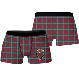 ScotsTee Shop Scottish McLaine of Loch Buie Modern Crest Tartan Boxer Shorts