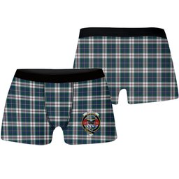 ScotsTee Shop Scottish McLeod Of Californian Modern Crest Tartan Boxer Shorts