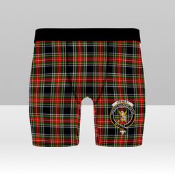 ScotsTee Shop Scottish Stewart High Stewards (Stewart Black) Crest Tartan Boxer Shorts