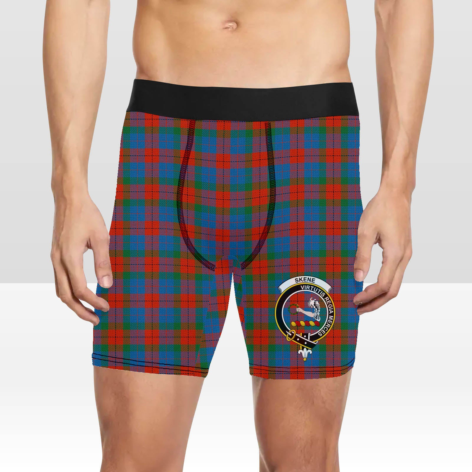 ScotsTee Shop Scottish Skene of Cromar Ancient Crest Tartan Boxer Shorts