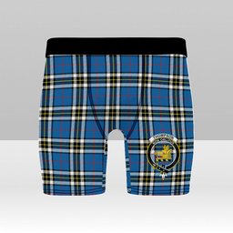 ScotsTee Shop Scottish Thompson Society Dress Blue Modern Crest Tartan Boxer Shorts