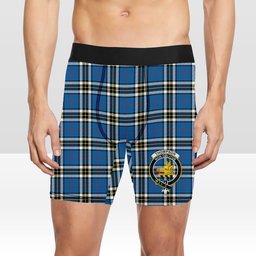 ScotsTee Shop Scottish Thompson Society Dress Blue Modern Crest Tartan Boxer Shorts