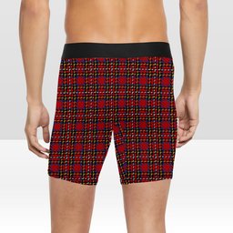 ScotsTee Shop Scottish Stewart Royal 1988 M&S Crest Tartan Boxer Shorts