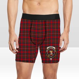 ScotsTee Shop Scottish Stewart Royal 1988 M&S Crest Tartan Boxer Shorts